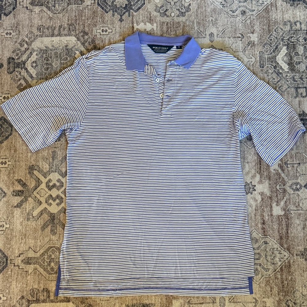 Polo by Ralph Lauren Blue and White Striped Polo Shirt